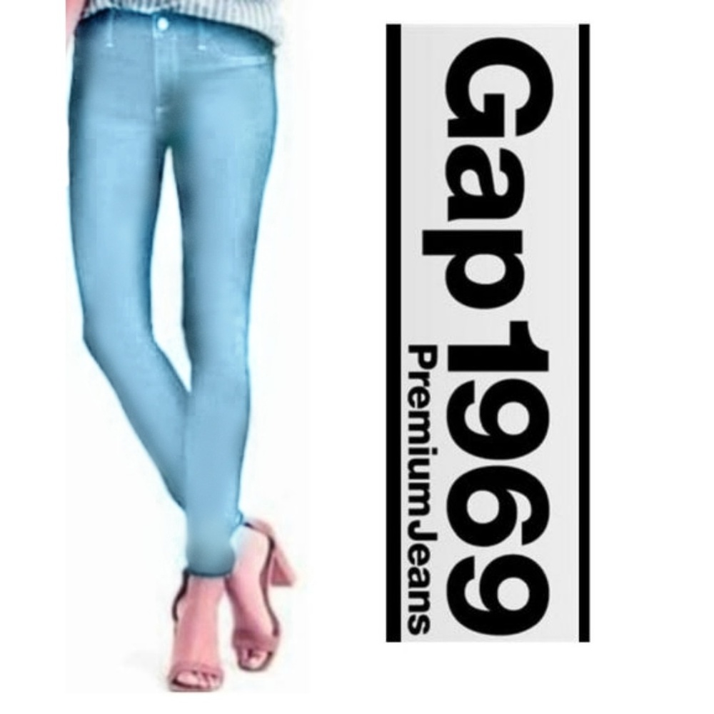 GAP 1969 Legging Jeans Lt Turquoise Super Skinny